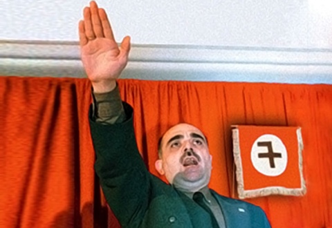El ultraderechista Alejandro Biondini en un acto del partido Nuevo Triunfo.