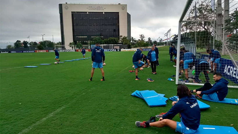 Atlético entrenó en el predio de la Conmebol