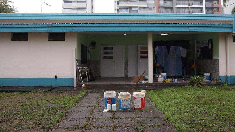 En pleno receso invernal, avanza la puesta en valor de la Escuela de Nivel Inicial Patricias Argentinas