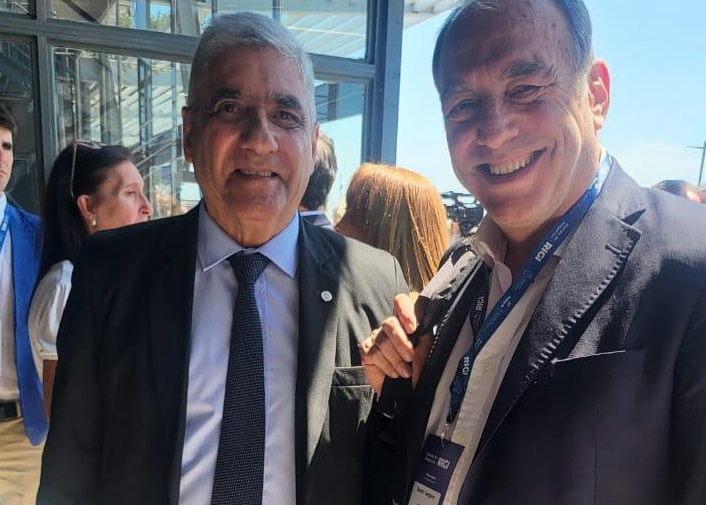 Abad junto al empresario tucumano Gargiulo que fue parte del encuentro convocado por el RIGI